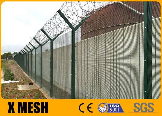 Zmontowana odporność na korozję Anti Climb Prison Fence Ocynkowana na gorąco siatka o wysokim poziomie bezpieczeństwa