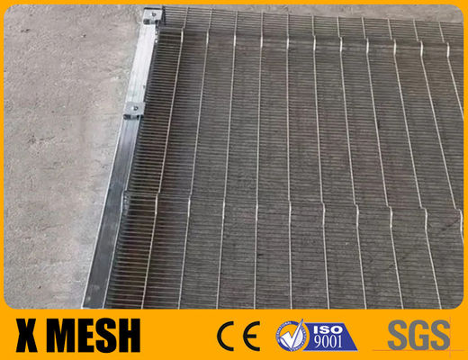 Gorąco ocynkowane, srebrny kolor, ogrodzenie z siatką antyklimatową 358, płyty z siatką antykreatywną